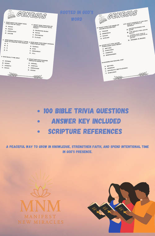 Genesis Bible Trivia Booklet