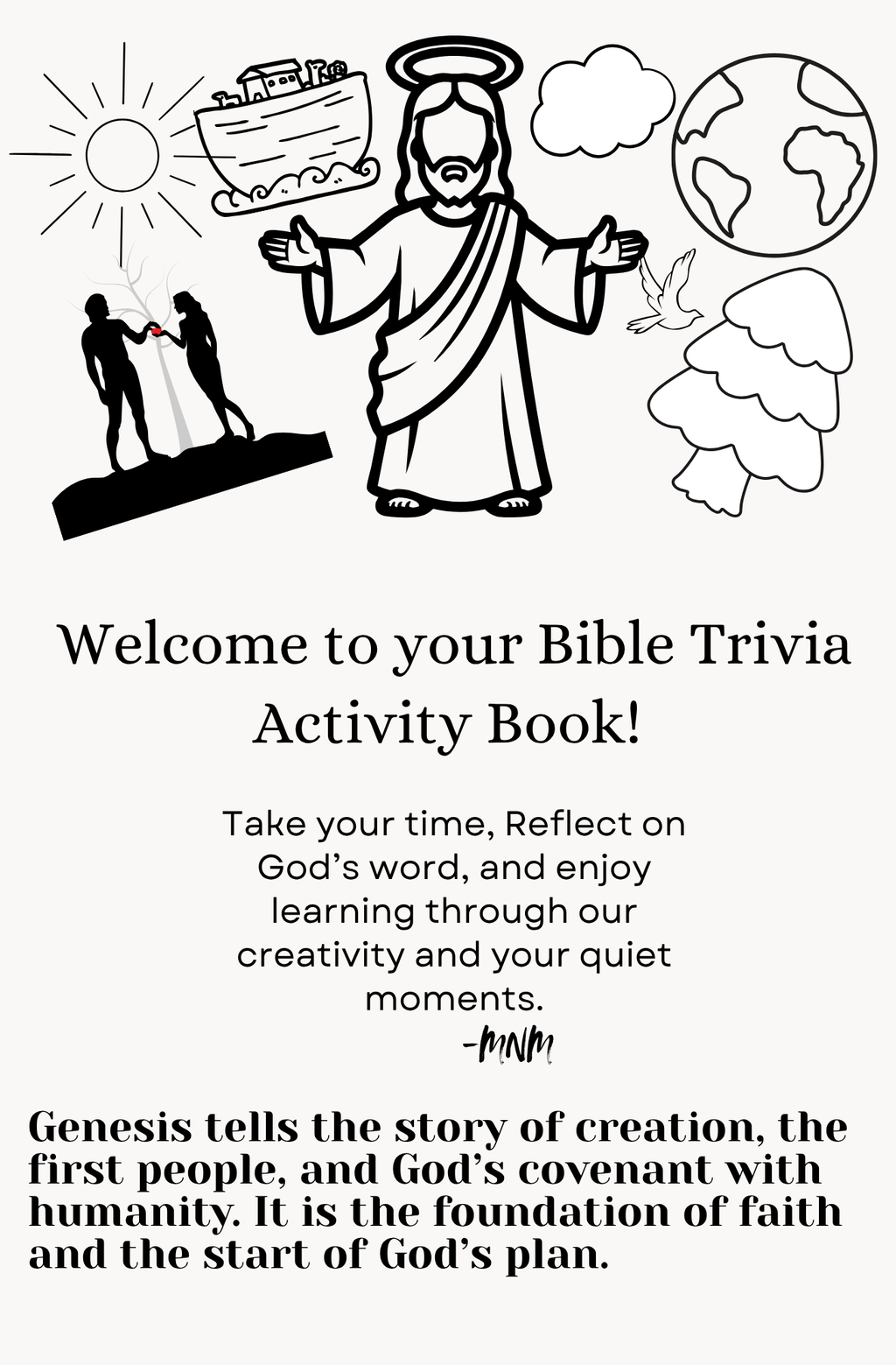 Genesis Bible Trivia Booklet